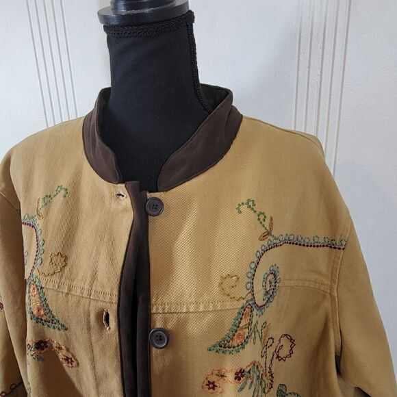 Plus Size Denim & Co. Embroidered Jacket - Picture 9 of 11